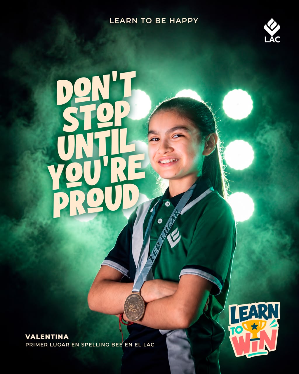 Pieza de la campaña Learn to Win de LAC